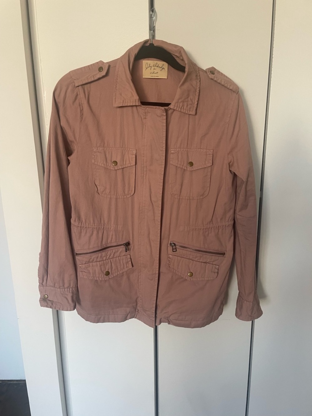 Velvet Utility Jacket - Dusty Rose